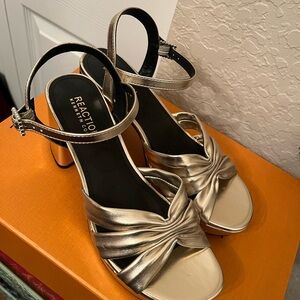 Reaction Kenneth Cole Metallic Gold Heels